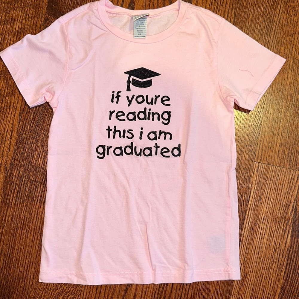 Graduation pink T-shirt - size child 5T